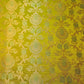 Ornamental Floral Gold Metallic Print Indian Banarasi Brocade Fabric (Lime)