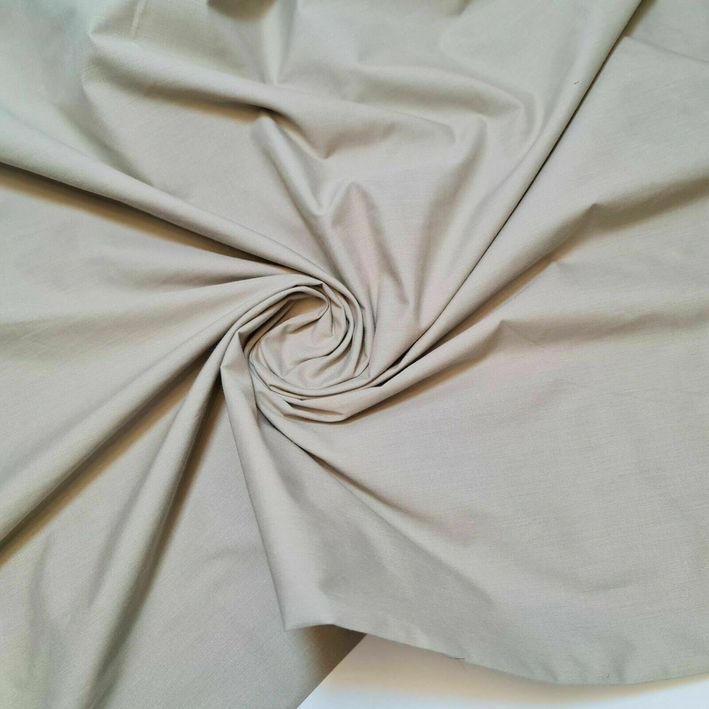 100% Cotton Plain Khaki Woven Poplin Fabric Dress Material Crafts Quilting 58"AJ