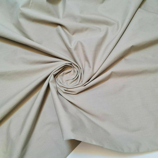 100% Cotton Plain Khaki Woven Poplin Fabric Dress Material Crafts Quilting 58"AJ