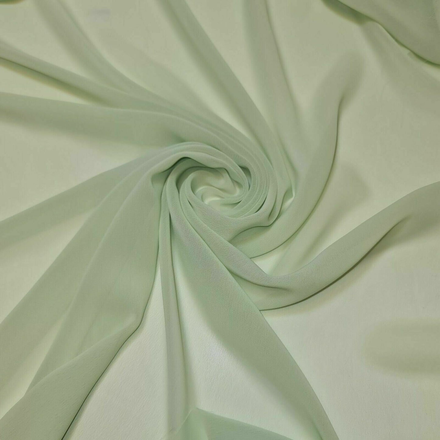 Plain Moss Crepe Fabric Premium Dyed Dress Drape Decor Craft Fabric By Meter 44" (Mint Green)