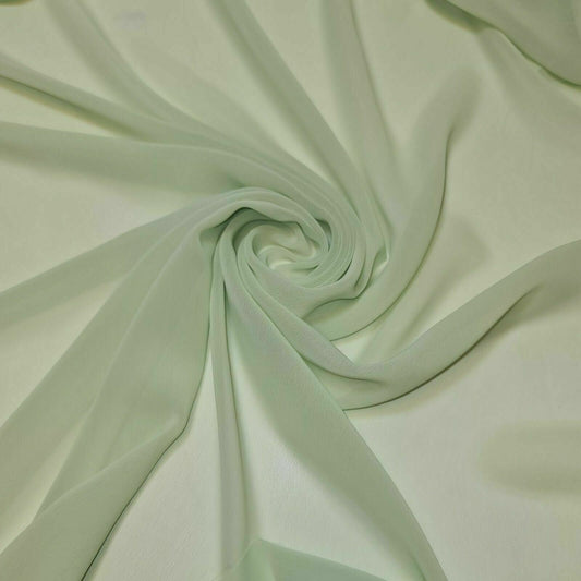 Plain Moss Crepe Fabric Premium Dyed Dress Drape Decor Craft Fabric By Meter 44" (Mint Green)