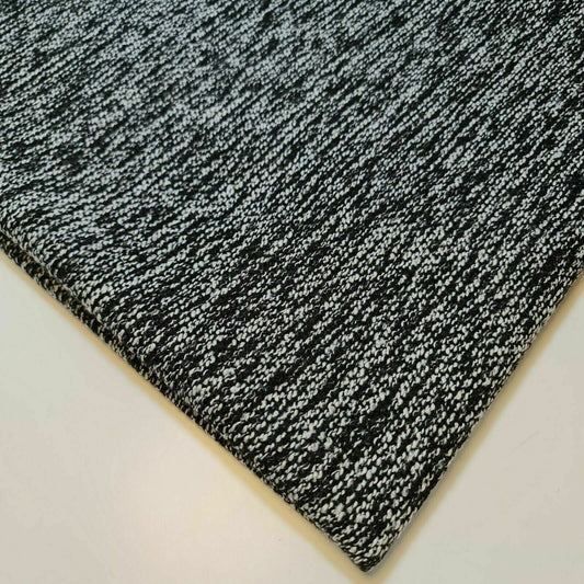 Hochwertiger Wollmischstoff in Salz- und Pfefferfarbe, für Polster, Vorhänge und Kleider, Meterware, 147,3 cm