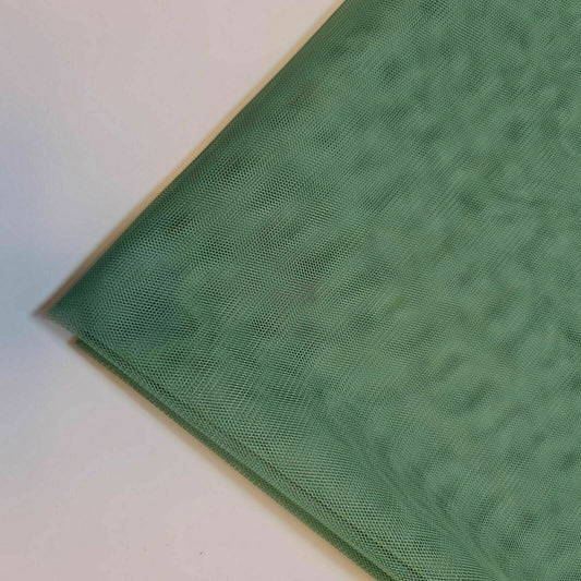 Hochwertiger, transparenter Netzstoff für Kleider, Bastelfutter, 111,8 cm pro Meter (grün)