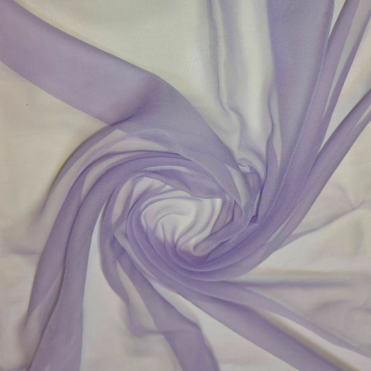 Vintage Japan Crepe Chiffon Georgette Sheer Decor Drape Dress Fabric 36" Meter (Lilac)