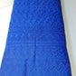 NEW SPRING 100% Cotton Lawn Broderie Anglaise Embroidery Dress Craft Fabric 44" (Royal Blue)