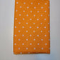 Pea Pin Spot Spotty Dot Print Fabric Polycotton Material By the Meter 44" (Orange)