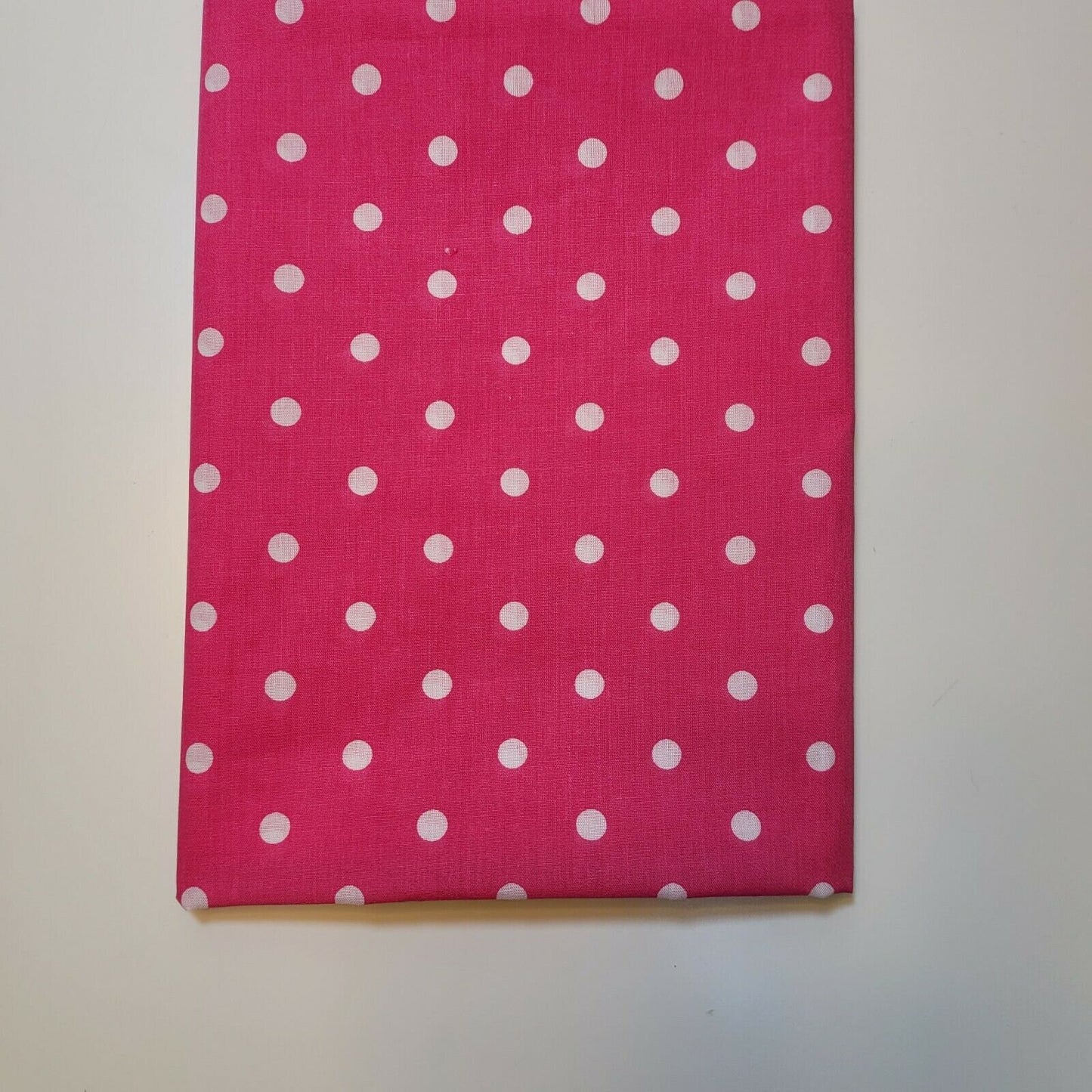 Pea Pin Spot Spotty Dot Print Fabric Polycotton Material By the Meter 44" (Pink)