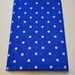 Pea Pin Spot Spotty Dot Print Fabric Polycotton Material By the Meter 44" (Blue)