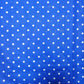 Pea Pin Spot Spotty Dot Print Fabric Polycotton Material By the Meter 44" (Blue)