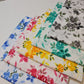 100% Cotton Poplin White Floral Print Soft Dress Craft Material Fabric Meter 44" (Print -4)