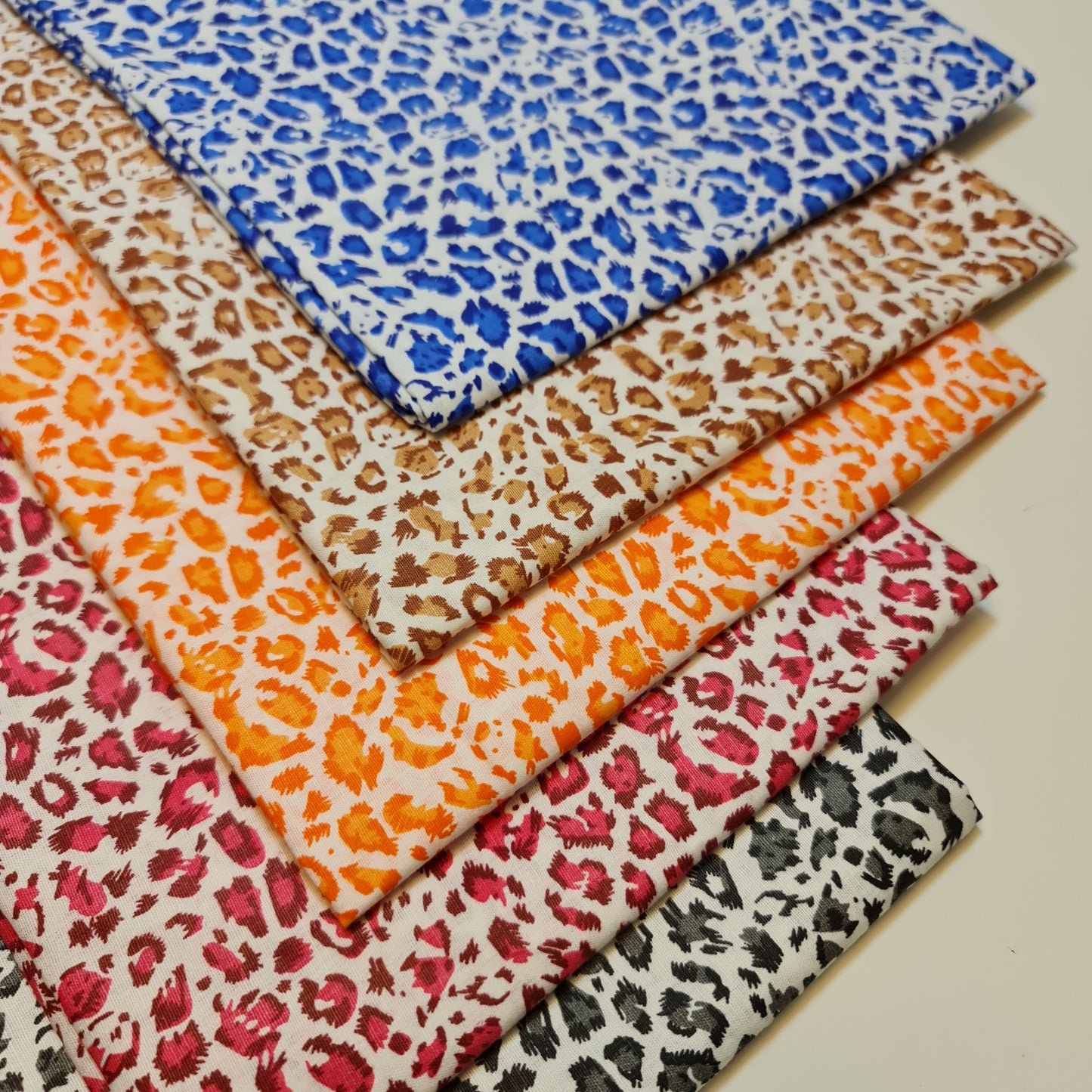 100% Cotton Poplin Leopard Print Soft Dress Craft Material Fabric Meter 44" (Print -9)