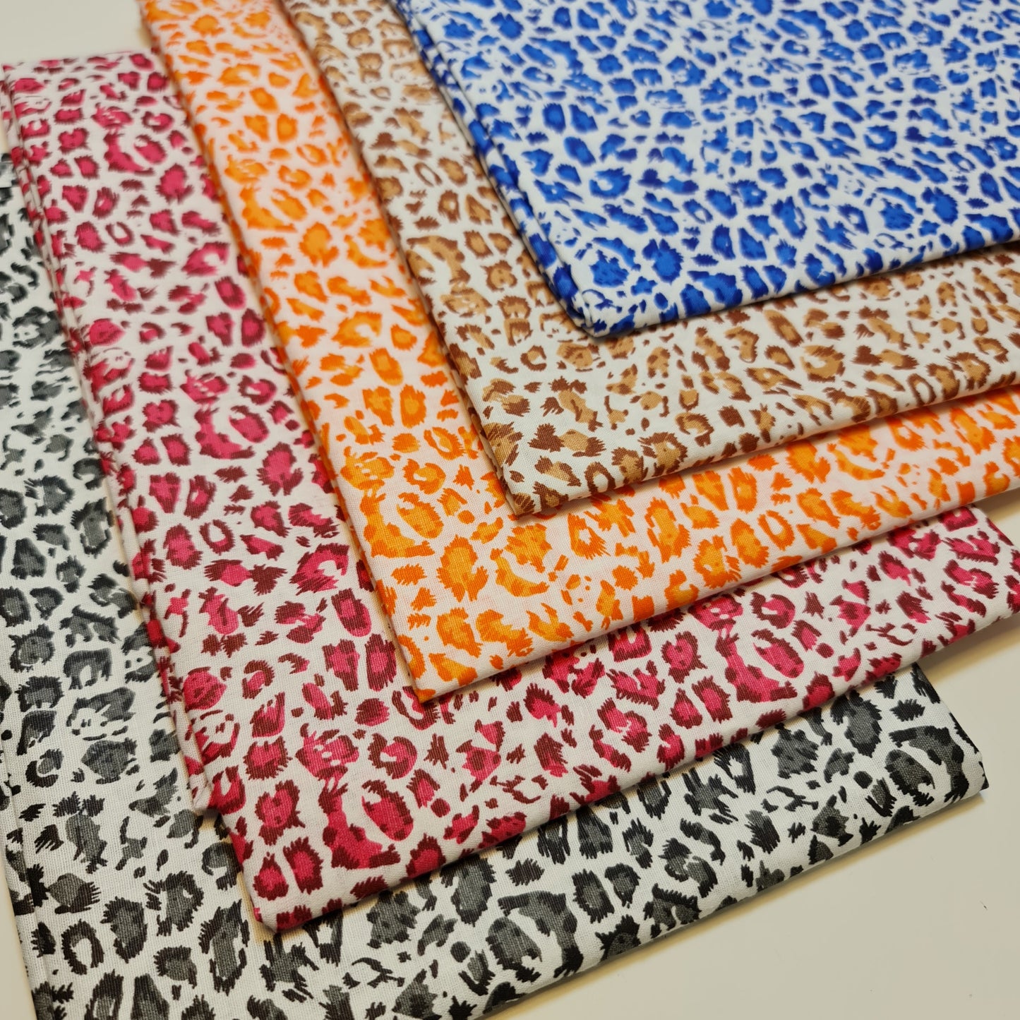 100% Cotton Poplin Leopard Print Soft Dress Craft Material Fabric Meter 44" (Print -9)