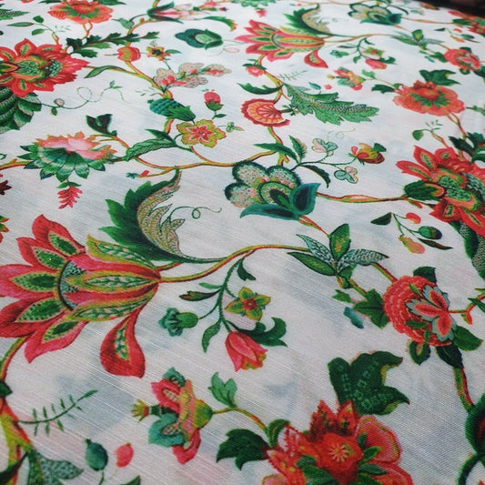 Weicher Musselin-Polyesterstoff mit digitalem Blumendruck, für Kleider, Drapierungen und Bastelarbeiten, 111,8 cm, Meterware (Design 12)