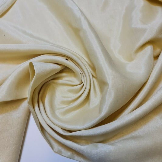 Dress Lining Fabric Anti Static Polyester Dress Jacket Garment Material 44" (Cream)