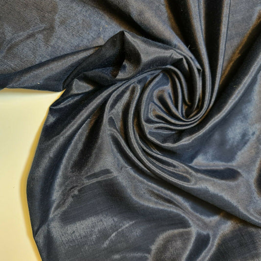 Dress Lining Fabric Anti Static Polyester Dress Jacket Garment Material 44" (Navy Blue)