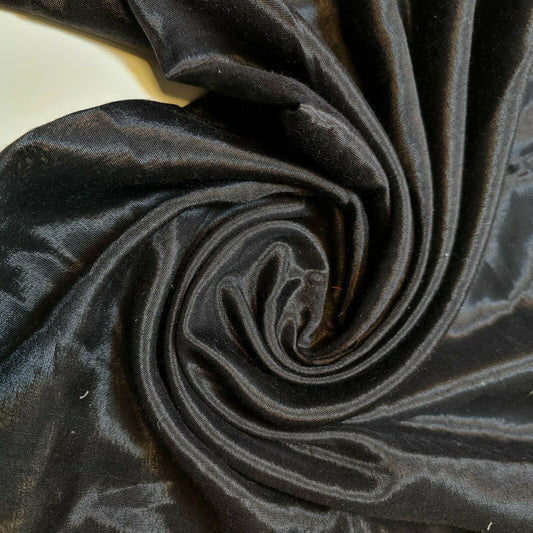 Dress Lining Fabric Anti Static Polyester Dress Jacket Garment Material 44" (Black)