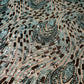 Premium Mesh Net Fabric Sequin Glitter Embroidery Dress Craft Material 150cm (Turquoise Black)