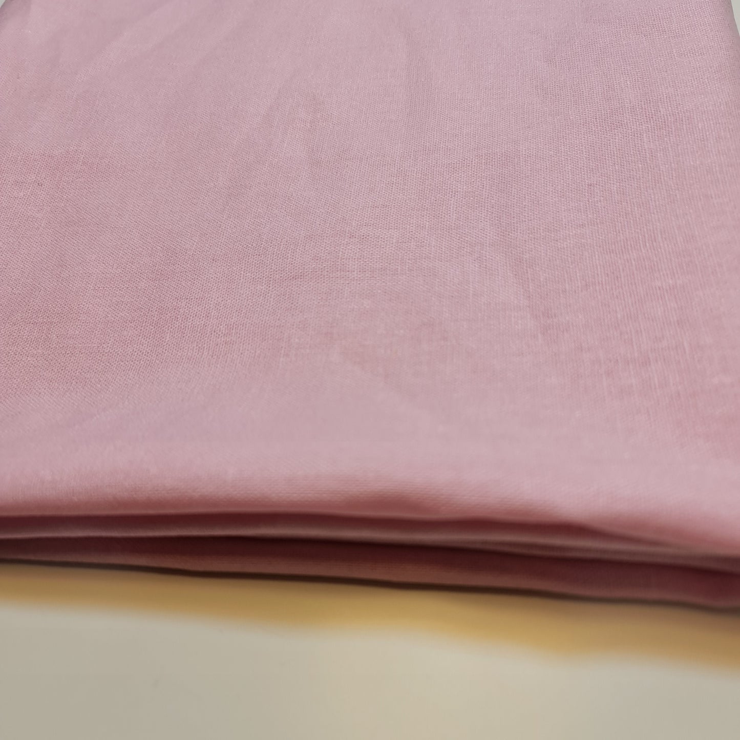 Pale Pink Soft Linen Look Khadi Cotton Viscose Fabric Dress Material 15 Colours 52" wide by the Meter