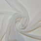 100% Polyester Moss Crepe Chiffon Sheer Decor Drape Dress Fabric 44" (White)