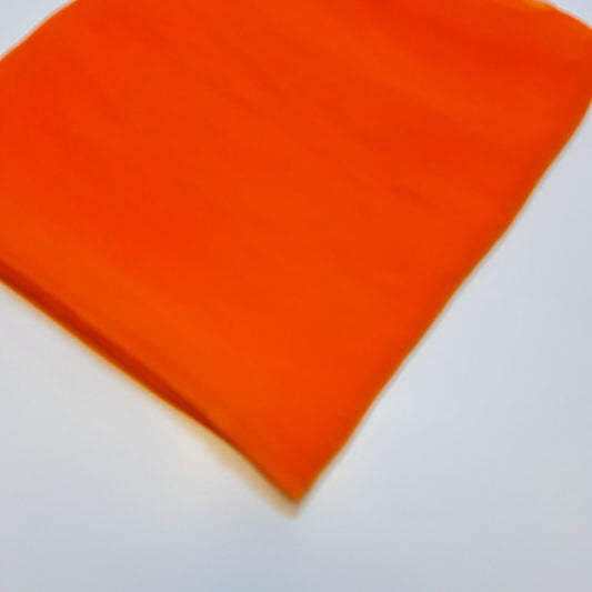 Bright Orange Plain Chiffon Fabric Sheer Dress Craft Costume Material 44" By The Meter