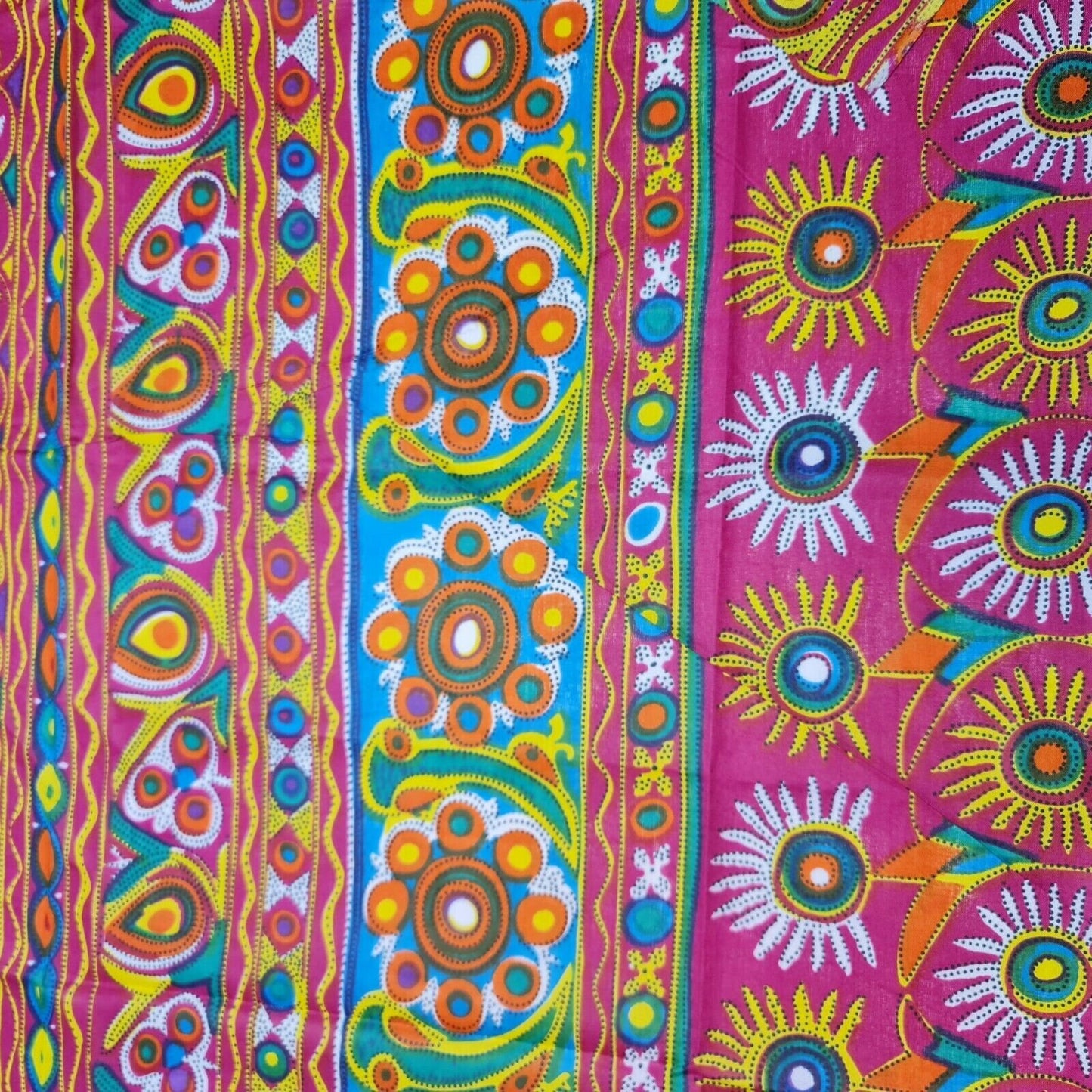 Cotton Indian Ethnic Rajasthani Print Suzani Rangoli Boho Banjara Fabric 44" (Print 1)