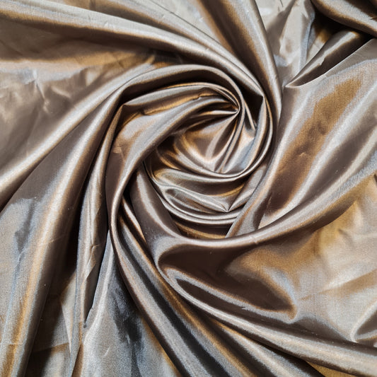 Brown Habotai Polyester Silk Lining Fabric 150cm Wide Soft Lightweight Dress Lining Material by the Metre