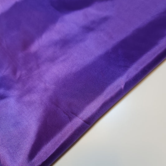 Cadbury Purple Habotai Polyester Silk Lining Fabric 150cm Wide Soft Lightweight Dress Lining Material by the Metre