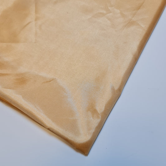 Gold - 2 Habotai Polyester Silk Lining Fabric 150cm Wide Soft Lightweight Dress Lining Material by the Metre