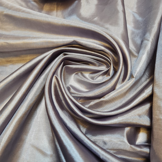 Silver Grey Habotai Polyester Silk Lining Fabric 150cm Wide Soft Lightweight Dress Lining Material by the Metre