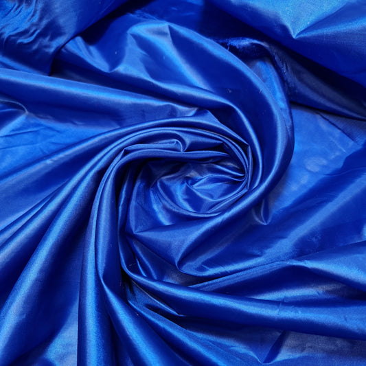 Royal Blue Habotai Polyester Silk Lining Fabric 150cm Wide Soft Lightweight Dress Lining Material by the Metre
