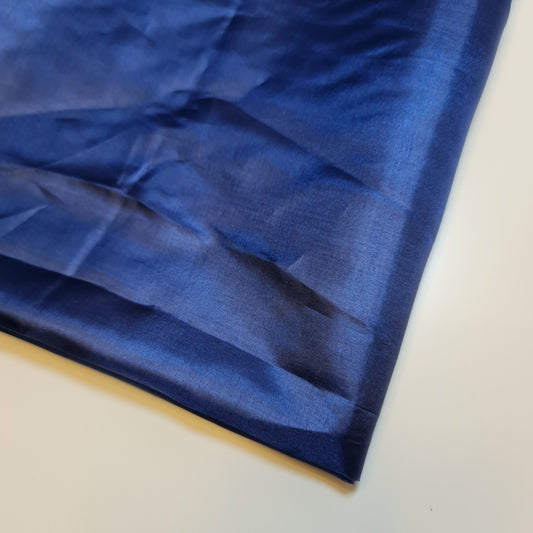 Navy Blue Habotai Polyester Silk Lining Fabric 150cm Wide Soft Lightweight Dress Lining Material by the Metre