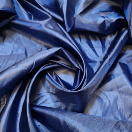 Navy Blue Habotai Polyester Silk Lining Fabric 150cm Wide Soft Lightweight Dress Lining Material by the Metre