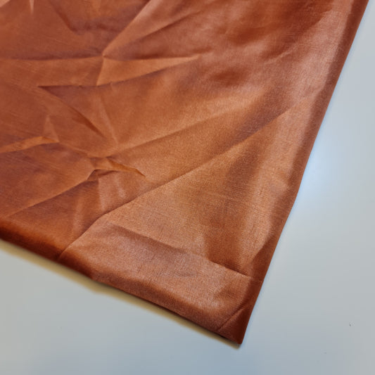 Rust Habotai Polyester Silk Lining Fabric 150cm Wide Soft Lightweight Dress Lining Material by the Metre