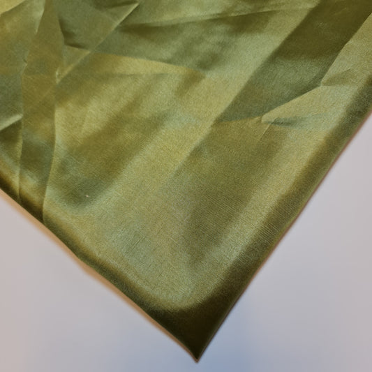 Olive Green Habotai Silky Dress Lining Fabric Anti-Static Material 58" by the Metre