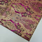 Ornamental Damask Premium Gold Metallic Indian Banarasi Brocade Fabric 44" Meter (CERISE PINK)