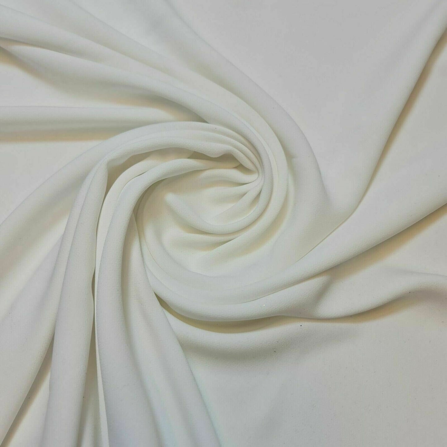 Plain Dyed Crepe Fashion Soft Fabric Décor Craft Dress Fabric 60" by the Meter (Ivory)