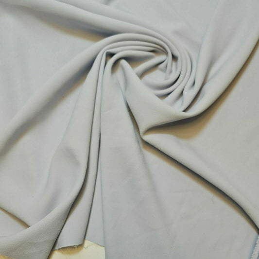 Plain Dyed Crepe Fashion Soft Fabric Décor Craft Dress Fabric 60" by the Meter (Duck Egg Grey)