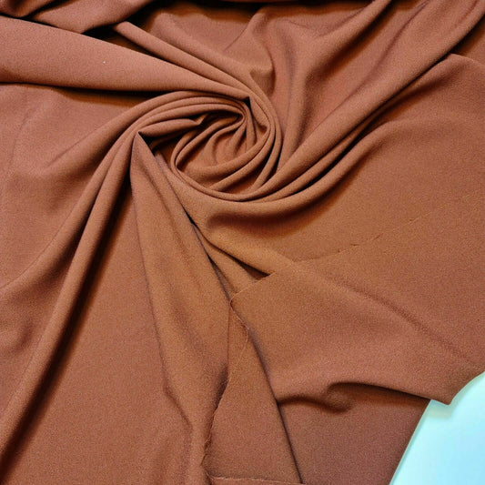 Plain Dyed Crepe Fashion Soft Fabric Décor Craft Dress Fabric 60" by the Meter (Rust Orange)