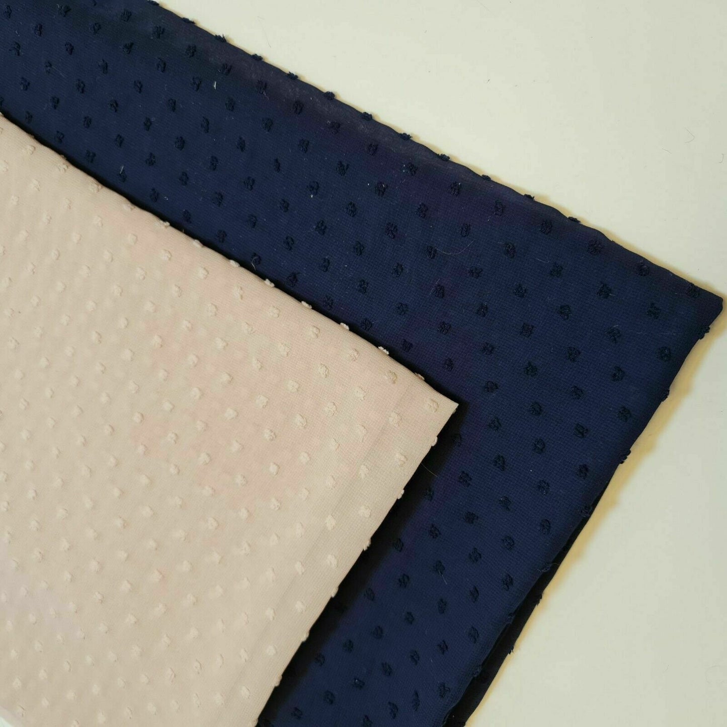 Plain Soft Crepe Dobby Chiffon Drape Dress Craft Fabric 58" By The Meter (Navy Blue)