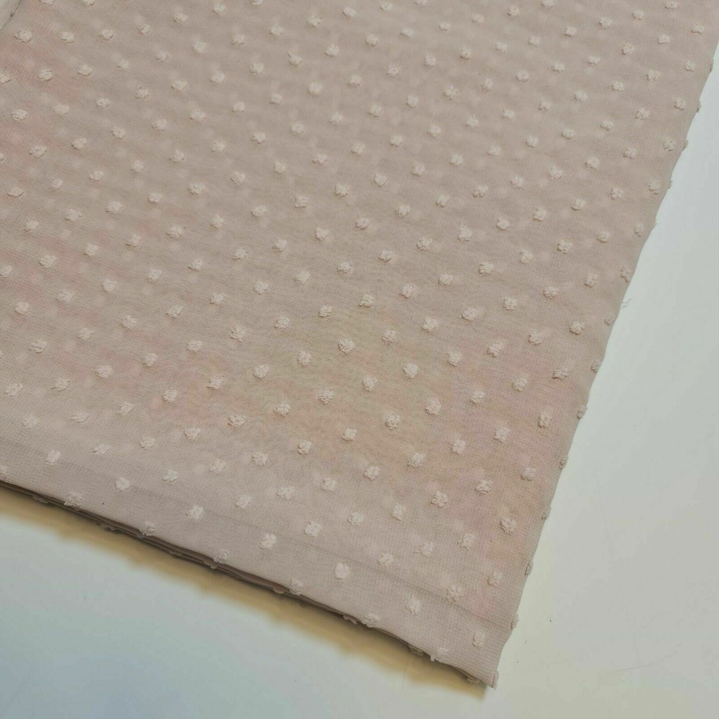 Plain Soft Crepe Dobby Chiffon Drape Dress Craft Fabric 58" By The Meter (Nude)