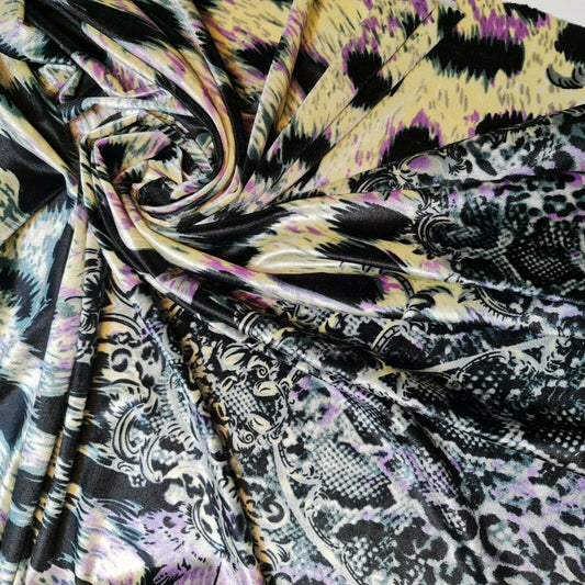 Animal Velvet Print Cheetah Leopard Tiger Design Quality Upholstery Craft Fabric