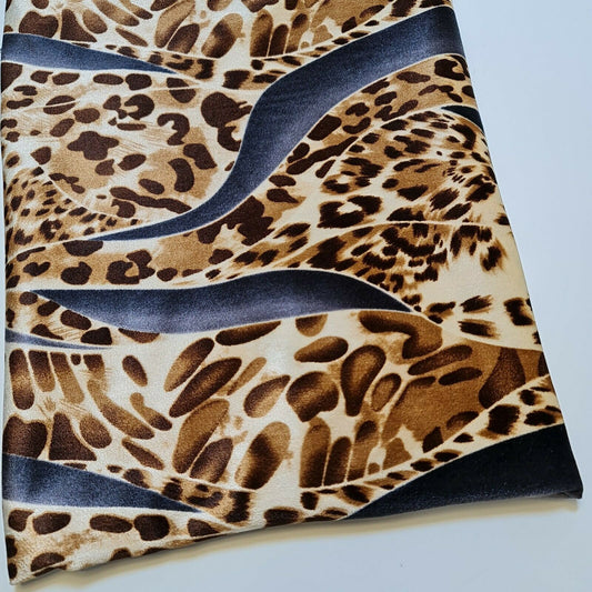 Animal Velvet Print Cheetah Leopard Tiger Design Quality Upholstery Craft Fabric