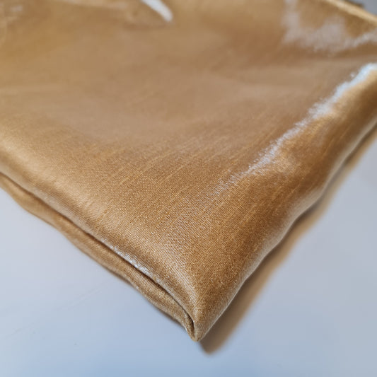 Einfarbiger Poly-Imitat-Dupion-Rohseidenstoff mit Satin-Finish, Patchwork-Stoff für Kleider, Bastelarbeiten, 111,8 cm (Gold)