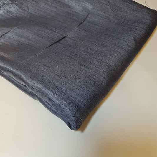 Einfarbiger Poly-Imitat-Dupion-Rohseiden-Patchworkstoff mit Satin-Finish, für Kleider, Bastelarbeiten, 111,8 cm (Anthrazit)