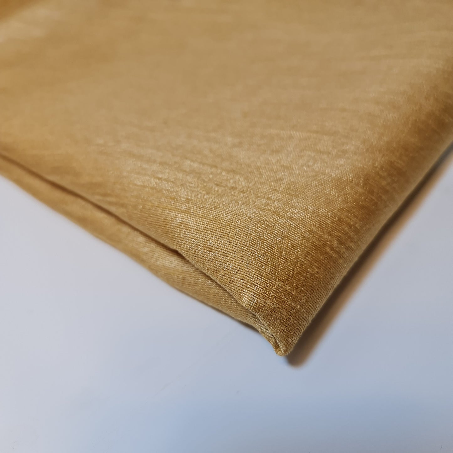 Plain Poly Faux Dupion Raw Silk Satin Finish Dress Craft Patchwork Fabric 44" (Old Gold)