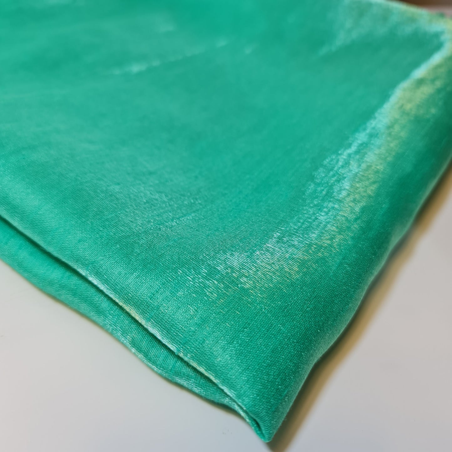 Plain Poly Faux Dupion Raw Silk Satin Finish Dress Craft Patchwork Fabric 44" (Mint)