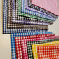 Polycotton Fabric 1/4" Gingham Check Material Dress Craft Uniform Checked 112cm (Orange)