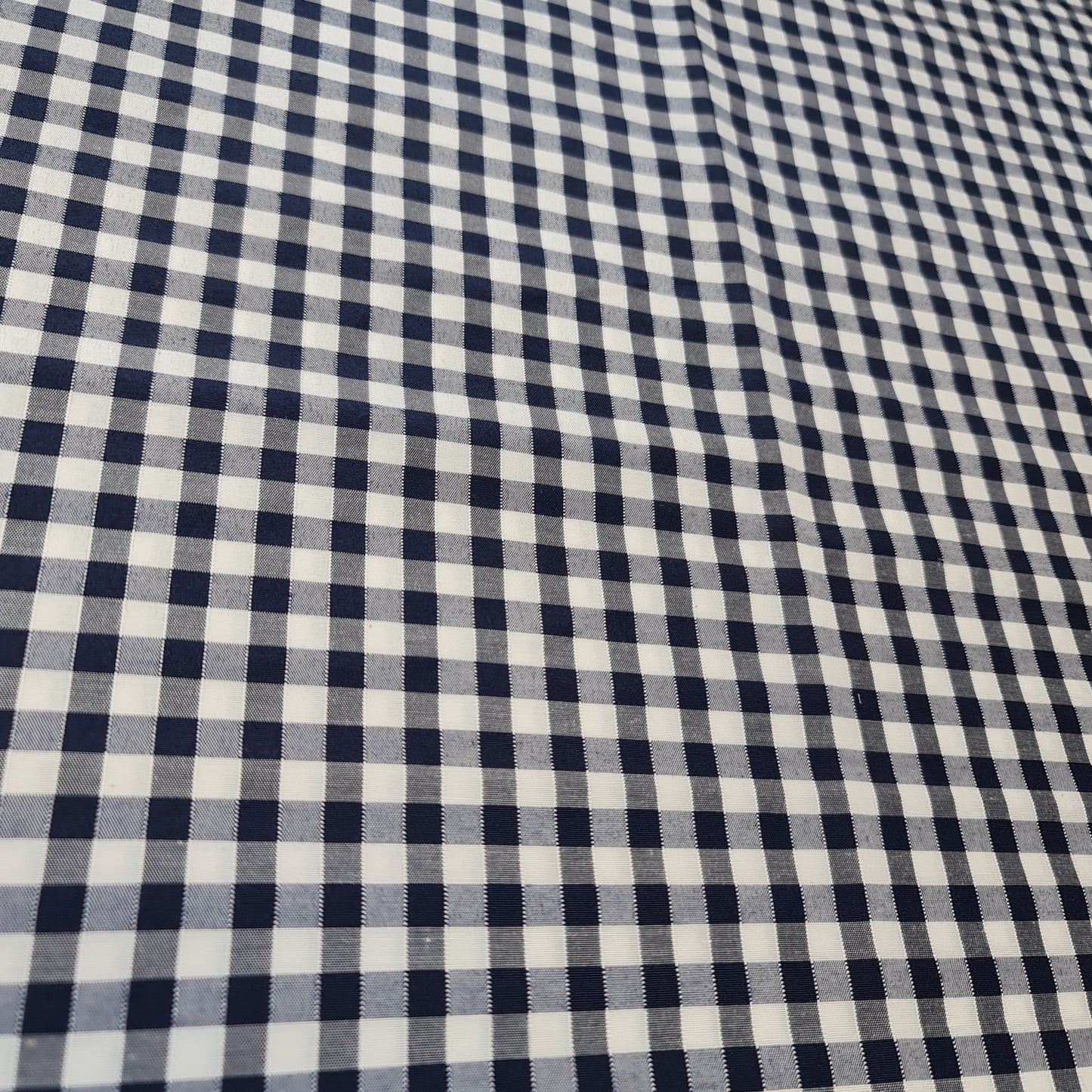 Polycotton-Stoff, 1/4 Zoll, Gingham-Karomuster, Material für Kleider, Bastelarbeiten, Uniformen, kariert, 112 cm (Marineblau)