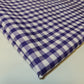 Polycotton Fabric 1/4" Gingham Check Material Dress Craft Uniform Checked 112cm (Purple)