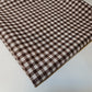 Polycotton Fabric 1/4" Gingham Check Material Dress Craft Uniform Checked 112cm (Brown)